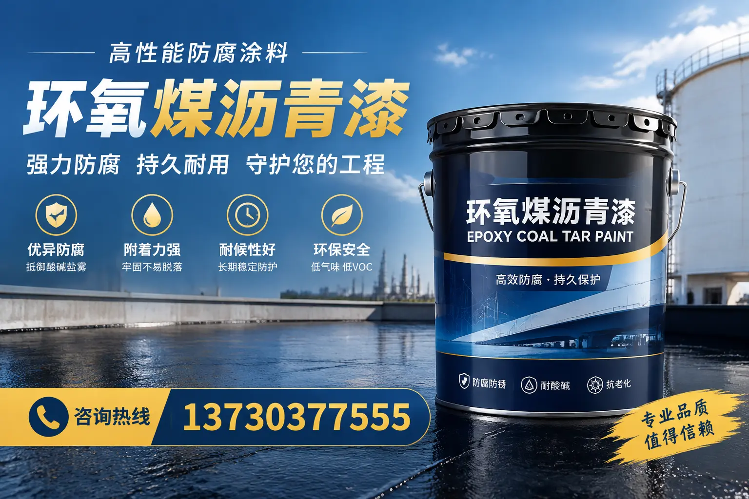环氧煤沥青漆的耐久性分析，适合镇海的使用场景